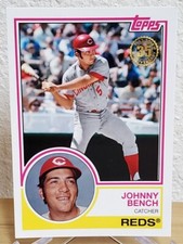 Johnny Bench 2018 Topps New Era Hats Promo 1983 Variation #T83-16 Cinci Reds