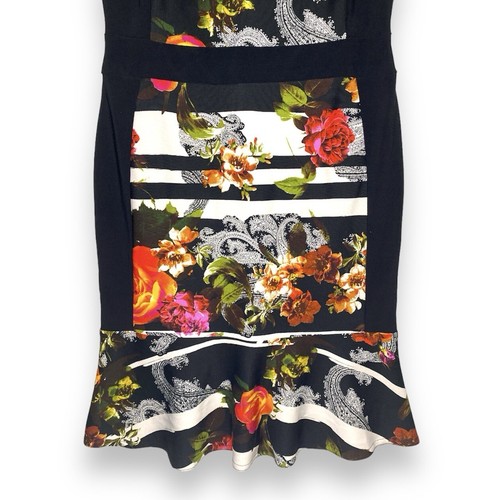 Joseph Ribkoff Dress Women’s Size USA 8 Floral Fitted Ruffle Hem Size UK 10 EUC - Picture 3 of 8