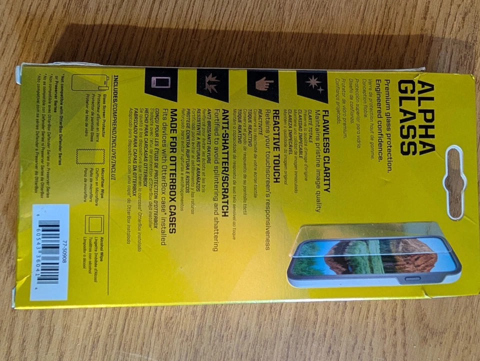 Otter Box Alpha Glass screen Premium Glass iphone 8+, 7+, 6s+, 6+ New - Image 2 of 2