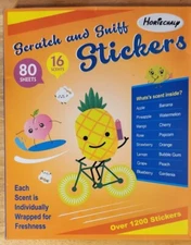 Large Pack Of Scratch And Sniff Stickers  - 80 Sheets - 16 Scents - NEW - 11.5oz
