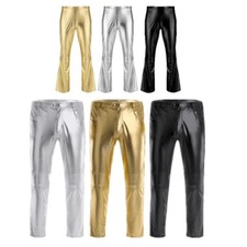 Adult Disco Bell Bottoms Flares Pants Men's 70s Costume Fancy Dress Clubwear