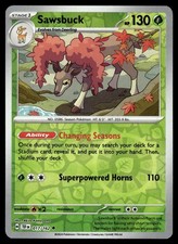 Sawsbuck 017/162 Uncommon Temporal Forces Pokemon Reverse Holo Near Mint
