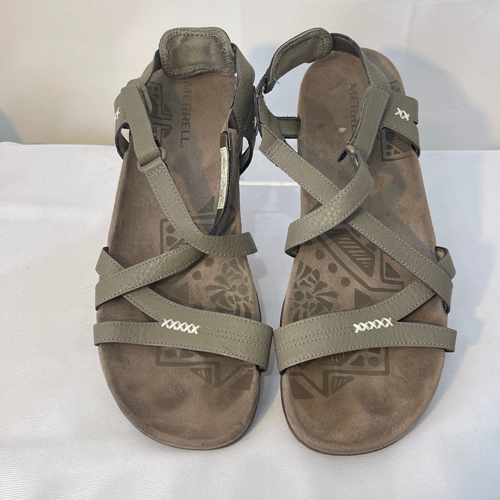 Merrell Brindle sandali performance donna 11 pelle marrone gancio e passante