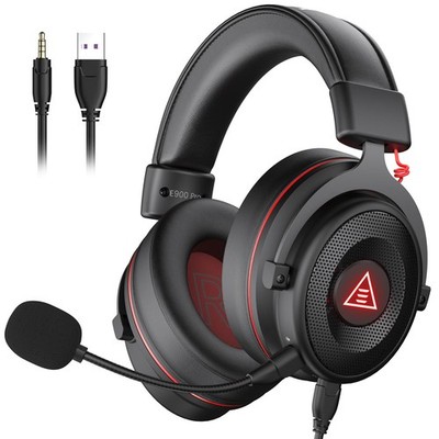 E900 Pro USB Gaming Headset for PC - Computer Headset with Detachable Noise C...