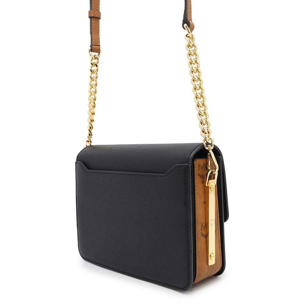 MCM Chain Shoulder Bag Leather Black Gold Used Authentic | eBay
