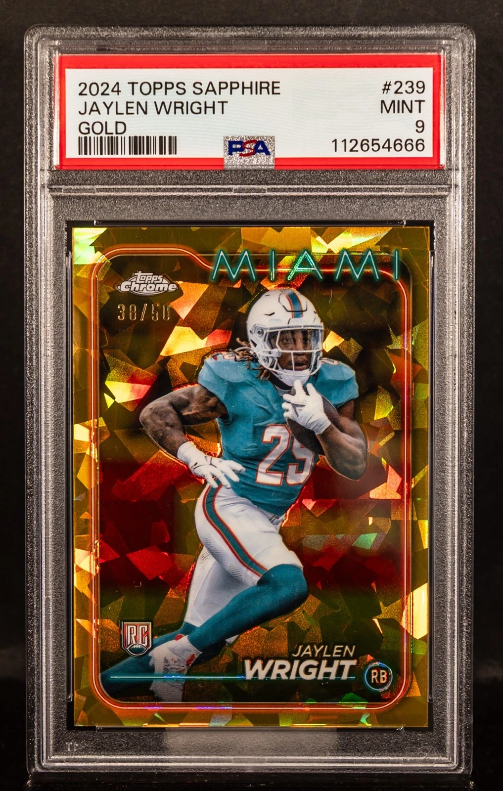 Jaylen Wright Topps Chrome Sapphire #239 Gold