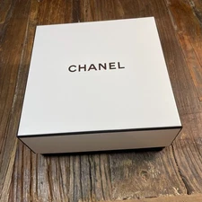 Chanel Authentic Empty Gift Box  Medium White Square Cardboard 8.75"x 9" x 3"