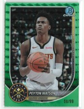2025-26 Bowman Peyton Watson #BCV-180 Green Geometric /99