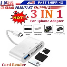 TF/SD Card Adapter Camera Reader Camera Android Type-c For iPhone15-17 Pro LOT