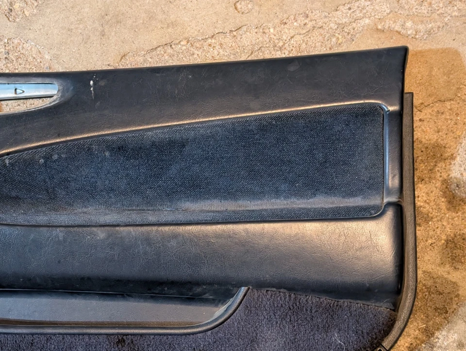 Panel de moldura de puerta delantera derecha Honda Prelude 1993 OEM azul Foto 3 de 4