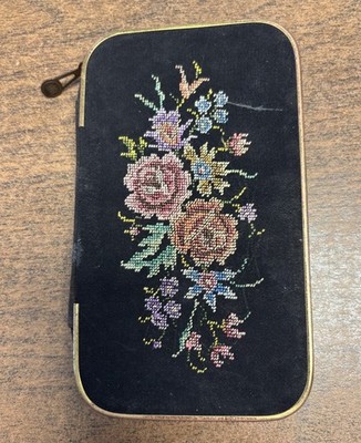 VTG Solingen Germany EIN 7 Piece Manicure Set Petit Point Case RARE PLS READ