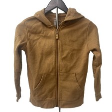 Cat Jack Zip Hoodie Kids S 6/7 Brown Good Sherpa Lined Fleece Jacket