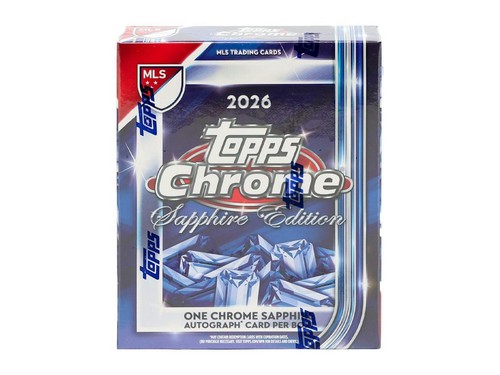 ⚽ MLS 2026 Topps Chrome Sapphire Hobby Box Rip N Ship