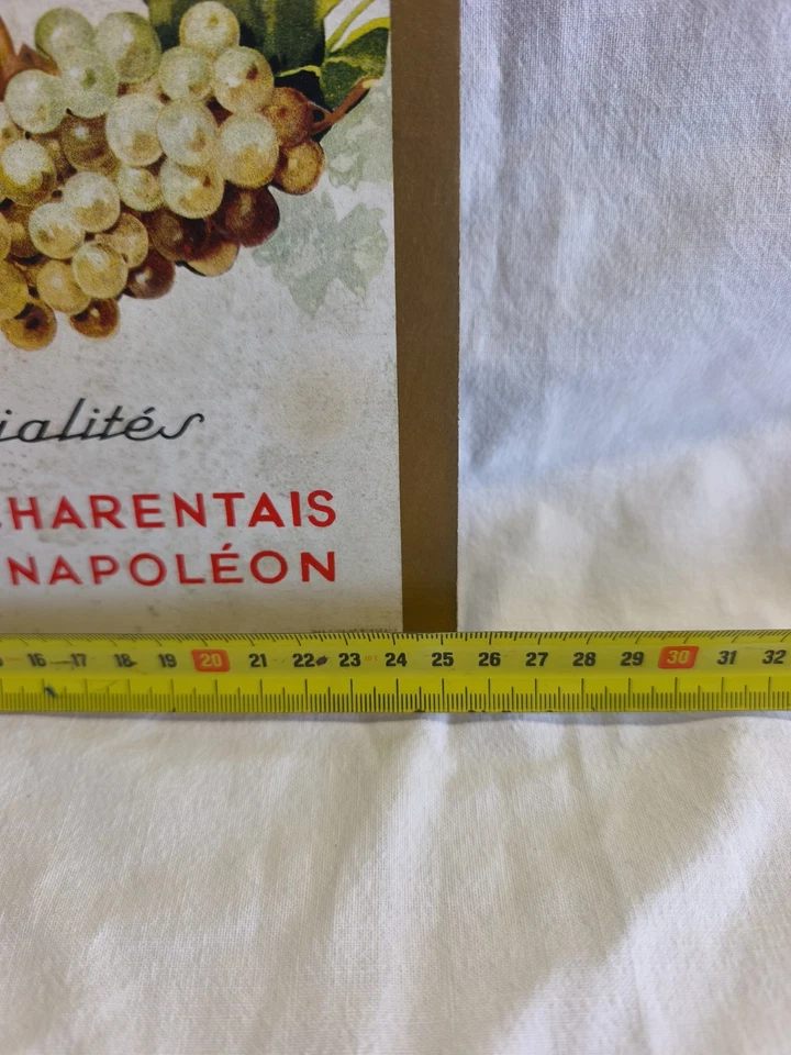 Affiche Carton  Pub De Cognac old  Ancienne Original No Copie - Photo 4/4