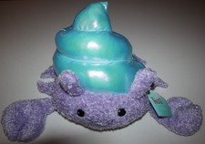 HUGme Stuffed Crab Plush Toy Purple Teal Shell Soft Cuddly Cute NEW - NWT