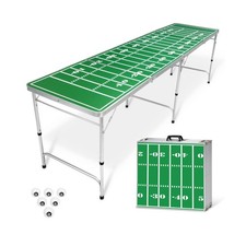 GoPong 8 Foot Portable Beer Pong/Tailgate Tables Black, Football, American F...