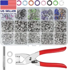 Craftsmanship DIY 200 Sets Metal Snaps Buttons with Fastener Pliers Press Tool K