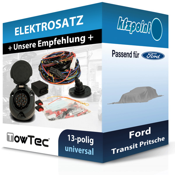 Towtec E-Satz 13Polig Universell Passend für Ford Transit Pritsche-image