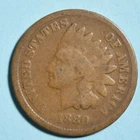 1880 Indian Head Cent Penny ~ G/VG VERY GOOD ~ US Type Coin Collectible