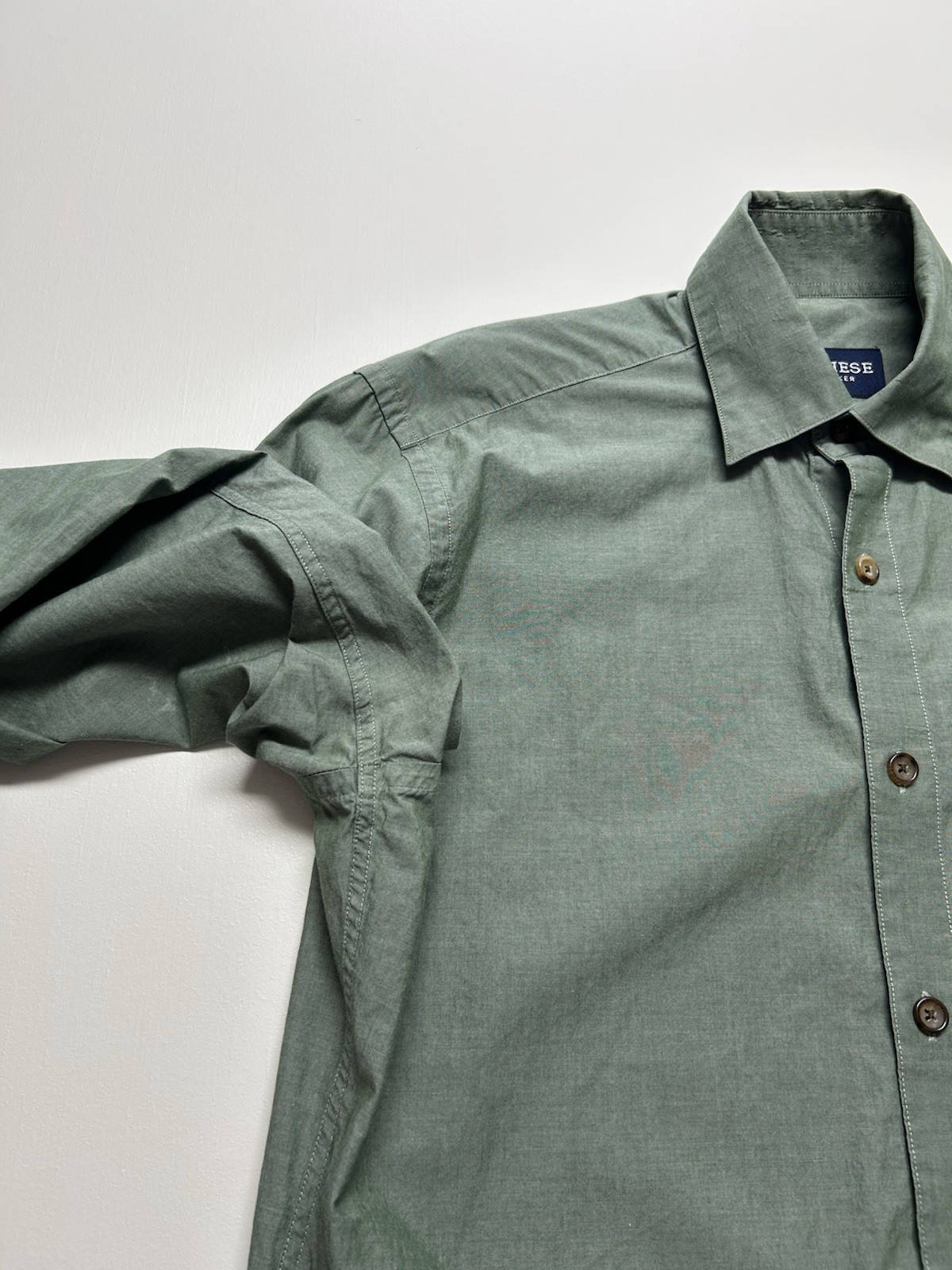 Lucchese Bootmaker Button Down Shirt Green Pocket… - image 8