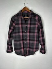 Flylow Shirt Womens Xs Purple Plaid Brigitte Tech Flannel Button Up Ski Fish Mom