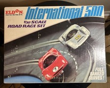 ELDON International 500 1/32 SCALE ROAD RACE Slot Car SET Untested
