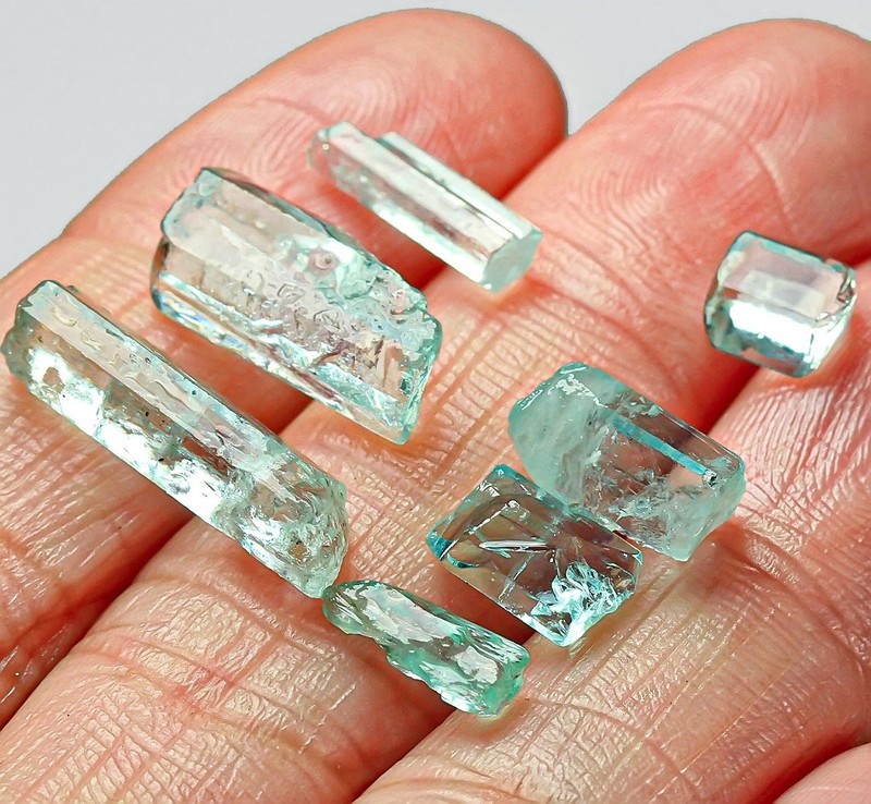 12Ct Paraiba Blue Green Emerald Vanadium Beryl Facet Rough Specimen YMDb402