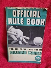 Vintage Billiard Congress of America Official Rule Book Billiard Games 1948
