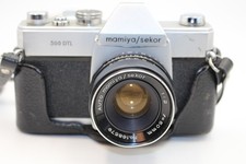 Mamiya/Sekor 500DTL 35mm SLR film camera with 50mm f/2 Auto Sekor Lens