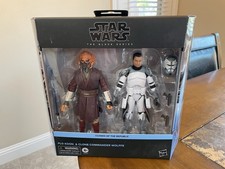 HASBRO STAR WARS BLACK SERIES PLO KOON & CLONE COMMANDER WOLFFE REPUBLIC 2 PACK