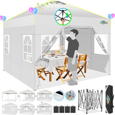 Gazebo 3X3 Pop up Gazebo Pieghevole Impermeabile UV50+ Tenda per Giardino/Feste/
