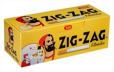 4 Boxen Zig-Zag Filterhülsen 250er Box Zigarettenhülsen