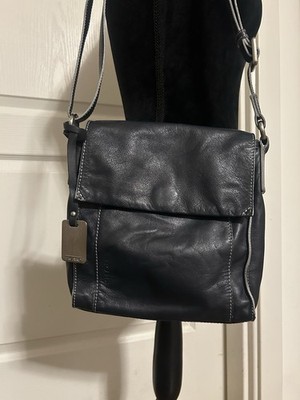 Picard Shoulder Bag Blue Crossbody Purse Calf Leather Germany Men Women