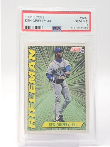 KEN GRIFFEY JR. 1991 SCORE RIFLEMAN SEATTLE MARINERS #686 PSA 10 Q5346