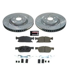 Powerstop Evolution Front 2 Wheel 345mm Discs Pads Kit For 2019-2024 Ford Edge