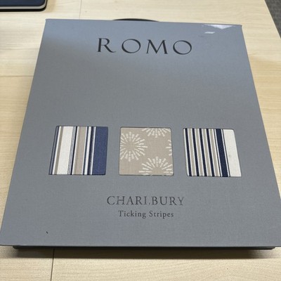 Fabric Samples Room Charlbury Ticking Stripes Various; 10x12, 10.5x5, 11x12