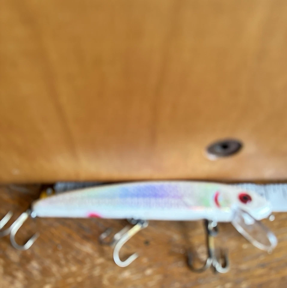 Musky Mania Jake Crankbait madreperla 6" - 1,25 oz. - Lucio muskie poco profundo Foto 3 de 4