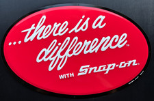 Snap On Tools "There Is A Difference" Metal Oval Sign 24 X 15