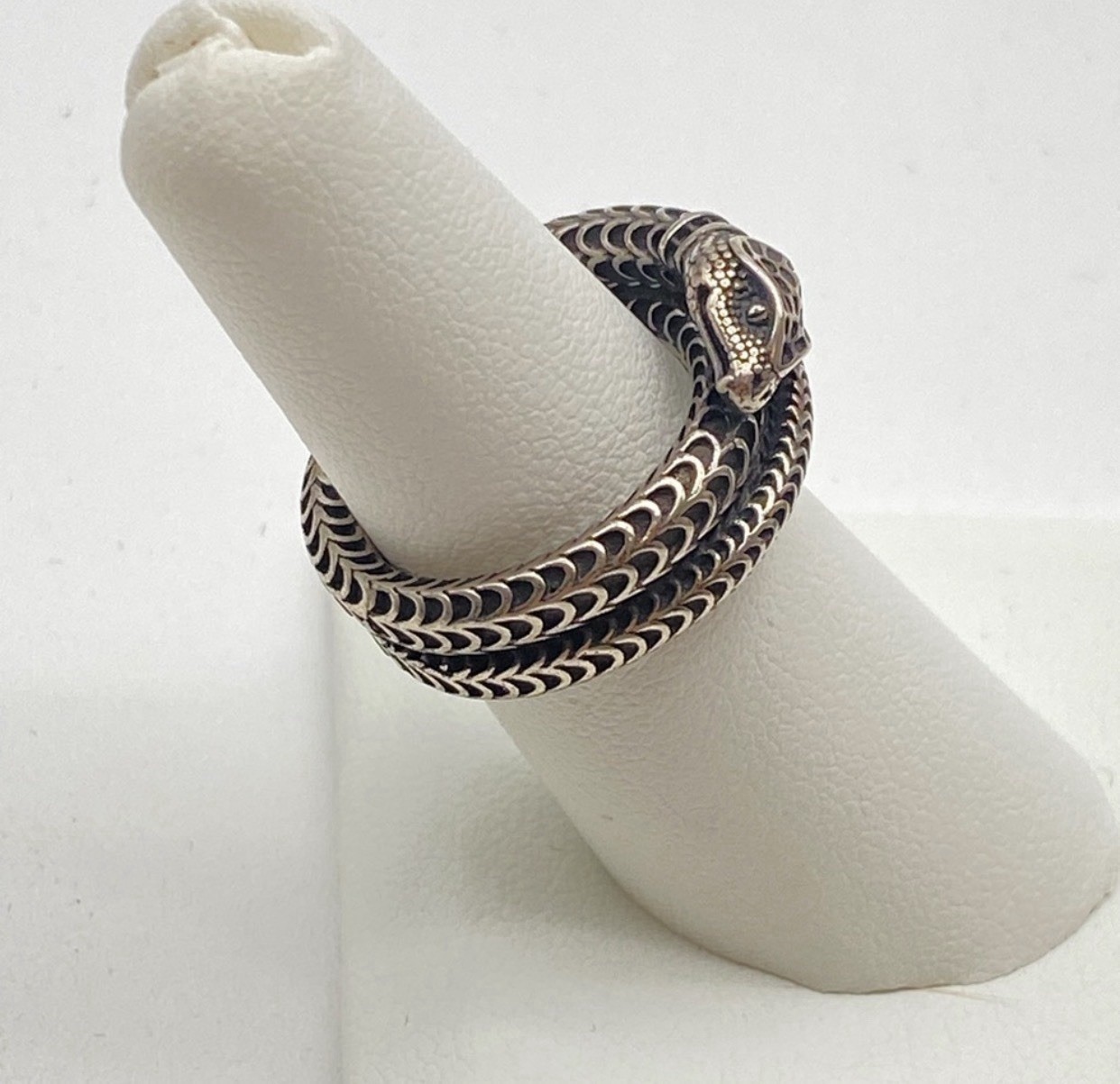 GUCCI Silver 925 Garden Snake Ring Size 7 image 8