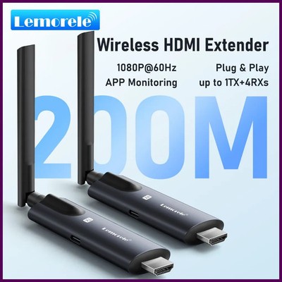 Lemorele 5G 200M Wireless HDMI Transmitter and Receiver Meeting Bluetooth...