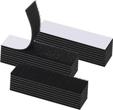 Hook and Loop Tape 24 Sets 4x1 Inch Sticky Back, Double Sided Adhesive Strips, H