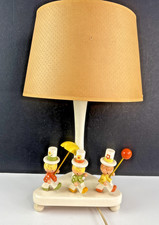 Vintage MCM 1950's-1960's Nursery / Kid's Room Little Band Lamp Wooden WORKS