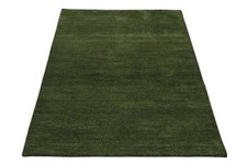 Tapis Gabbeh 100% Laine Vert Uni 120x180 Cm Fait Main PL22