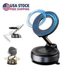 360  Vacuum Strong Magnetic Phone Holder Suction Cup Car Mount Foldable Stand US