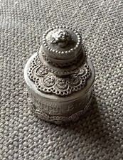 Silver Scenes Happy Birthday Silver Plated Trinket Pill Box