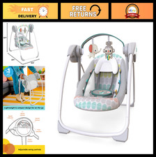 Portable Automatic 6-Speed Baby Swing with Adaptable Speed, Taggies, Music