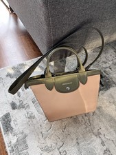 Longchamp Le Pliage Heritage Small Satchel Bag Khaki  Olive