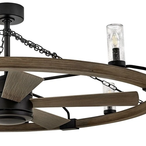 Hinkley Lighting - Sawyer - 32W 8 LED Smart Fandelier In Rustic Style-20.75 - Picture 2 of 4