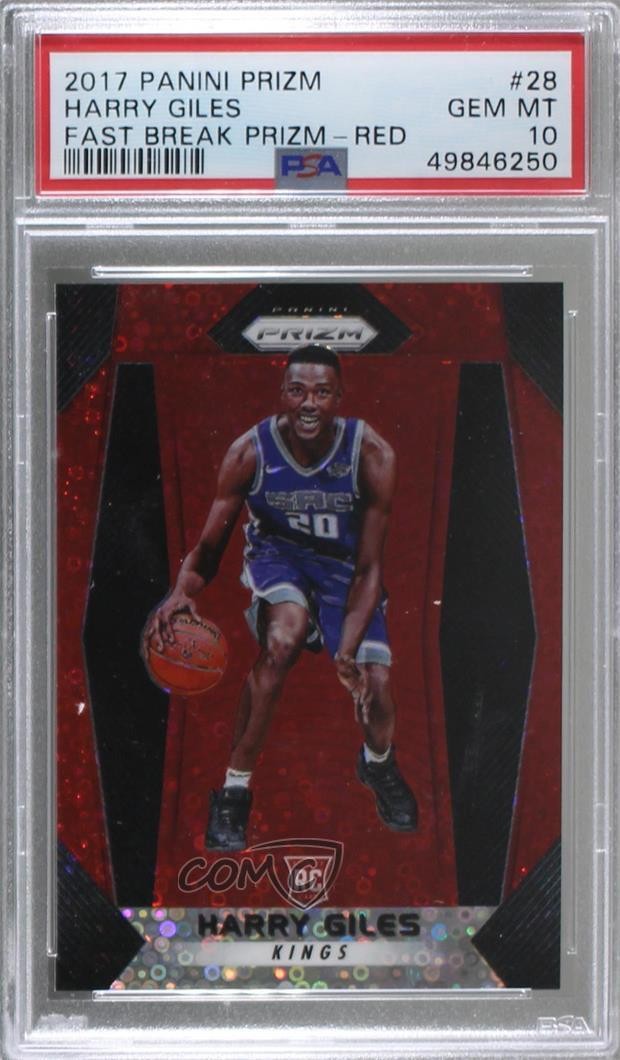 2017 Panini Prizm Fast Break Red 25/125 Harry Giles PSA 10 GEM MT Rookie RC 3b3