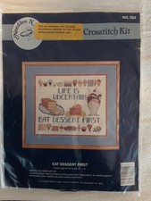 Needles N Hoops, 552, Eat Dessert First, Counted Cross Stitch Kit